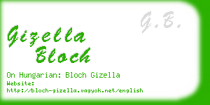 gizella bloch business card
